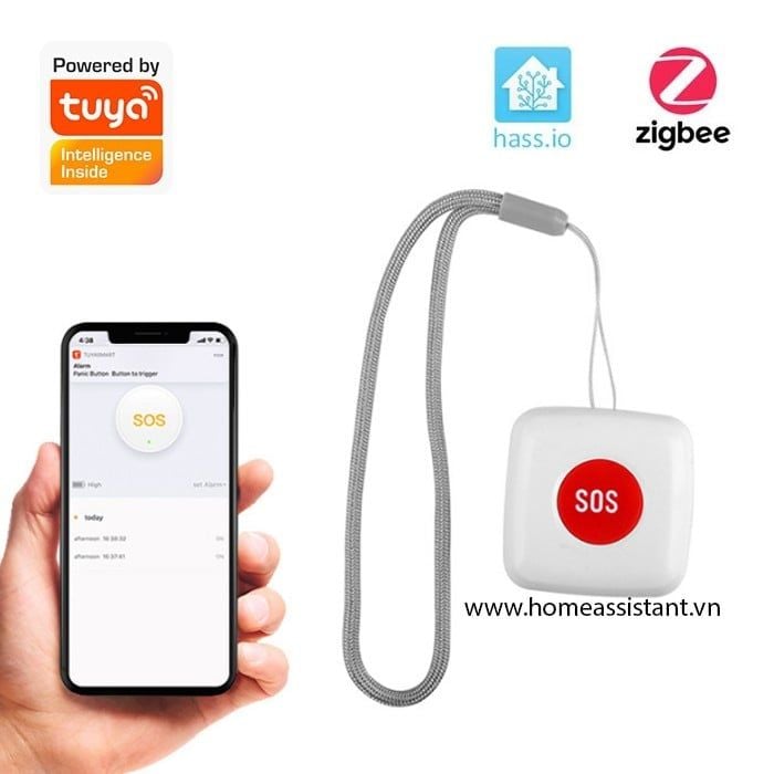 Nút Bấm Báo Động Khẩn Cấp SOS Zigbee 3.0 Tuya Sonoff ZOS01 (Hỗ trợ HomeAssistant) Zigbee2MQTT Hass