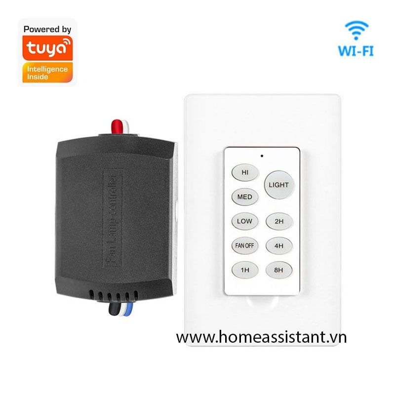 Bộ điều khiển quạt trần Wifi Tuya FS02
