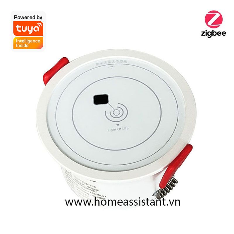 Cảm biến hiện diện radar âm trần Zigbee Tuya 24G 220V phát hiện hơi thở người ZHD03