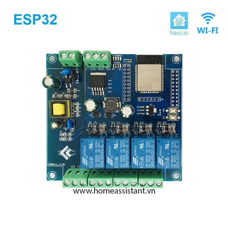 Bo Mạch Công Tắc Rờ Le Wifi Bluetooth ESP32 220V (Hỗ trợ Home Assistant) Arduino ESPHome Tasmota Hass