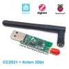 USB CC2531 Flash Zigbee2MQTT Kết Nối Zigbee 3.0 Có Anten (Hỗ trợ Home Assistant) ZHA Hass