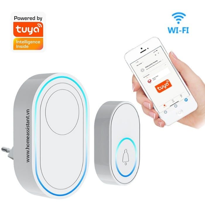 Chuông Cửa Không Dây Wifi Tuya Kiêm Trung Tâm Báo Động WDR01 (Smart Life)