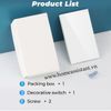 Vỏ Công Tắc Mặt Kính Trơn Trang Trí Đế Âm Tường Chữ Nhật VMK01