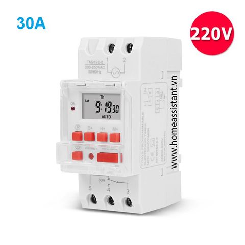  Công Tắc Hẹn Giờ Điện Tử Công Suất Lớn 30A TM919 (THC30A) 