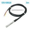Cảm Biến Nhiệt Độ Chống Nước DS18B20 Sonoff Dây Dài 3m (Hỗ trợ Arduino, ESP32)