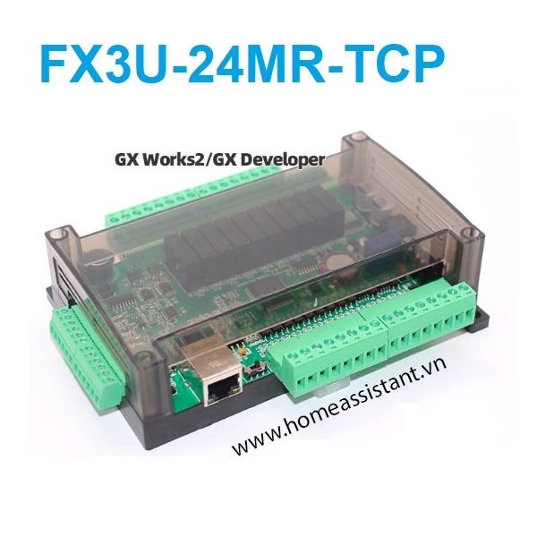 Board PLC Ethernet Modbus TCP/IP RS485 Mitsubishi FX3U-24MR-TCP