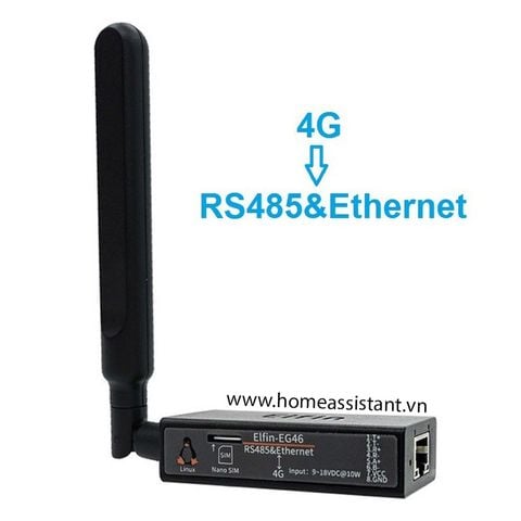  Bộ Định Tuyến Sim 4G LTE Kết Nối Mạng Ethernet Và Modbus RS485 Elfin EG46 (Hỗ trợ HomeAssistant) Hass PLC 