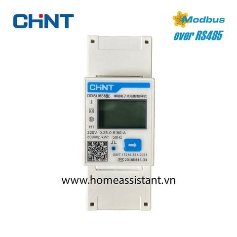 Công tơ điện tử RS485 Modbus CHINT đồng hồ đo điện 1 pha DDSU666 tìm hiểu thêm!