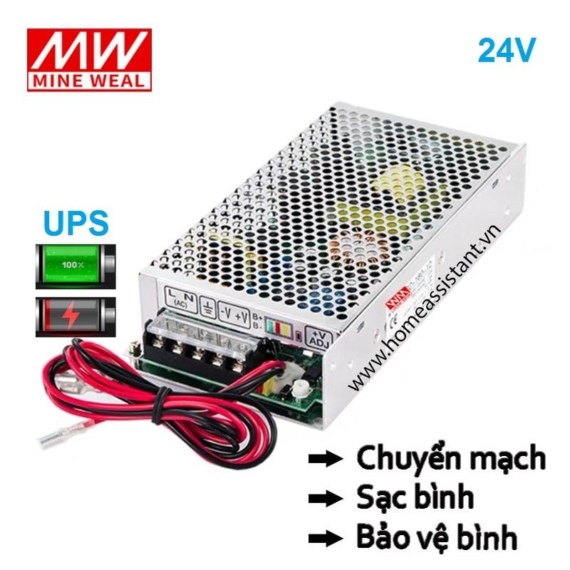 Nguồn Tổ Ong 24V 120W Lưu Điện UPS MineWell SC (Dùng cho Công Nghiệp, Máy Phát Điện)