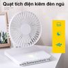 Quạt Tích Điện Kiêm Đèn Ngủ Gấp Gọn QTD01