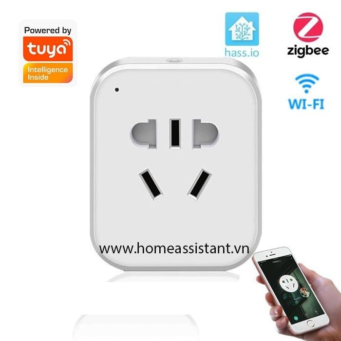 Ổ Cắm Wifi Zigbee Tuya Google Home, Amazon Alexa OC05 (Smart Life)