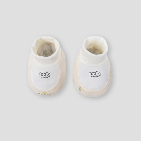  Set phụ kiện 4 món be in họa tiết NB 