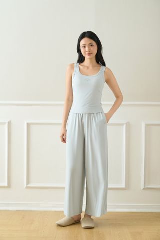  Bộ áo ba lỗ quần dài mặc nhà màu xanh nhạt 