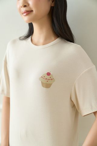  Bộ áo quần cộc mặc nhà màu be nhạt 