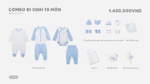 Combo đi sinh 19 món trắng họa tiết phối xanh NB 