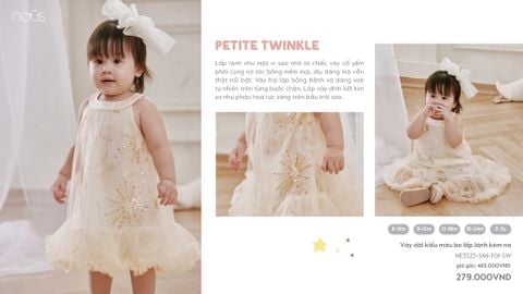  Váy dài kiểu màu be lấp lánh kèm nơ 