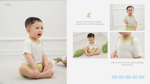  Bộ cộc áo trắng họa tiết quả lê phối quần xanh lá 