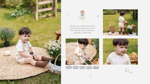  Bộ quần yếm caro nâu và áo cộc tay màu trắng 