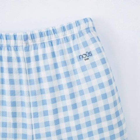  Bộ áo quần dài kẻ xanh phối trắng thêu đắp con gấu Nous 