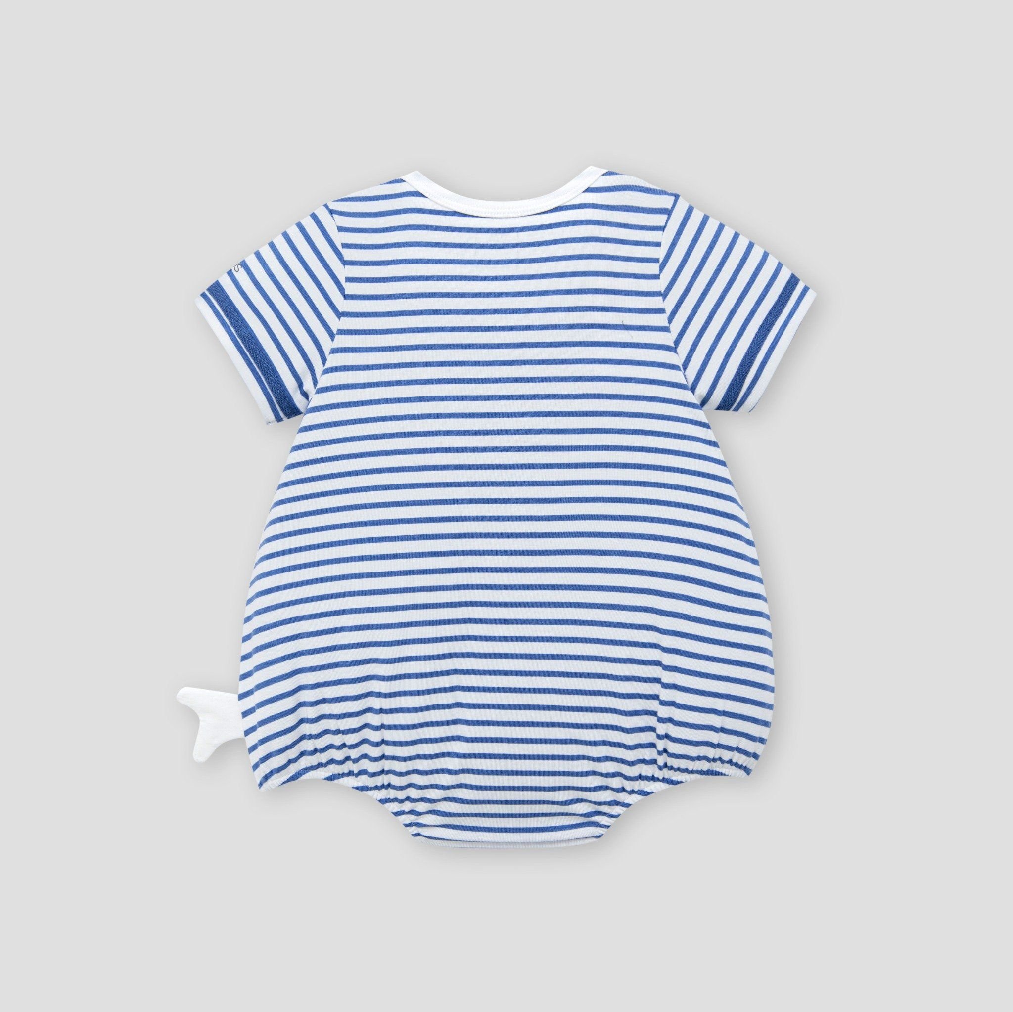  Bodysuit cộc tay kẻ xanh navy phối trắng 