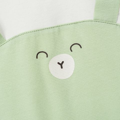  Set 2 bodysuit màu be phối xanh in họa tiết 