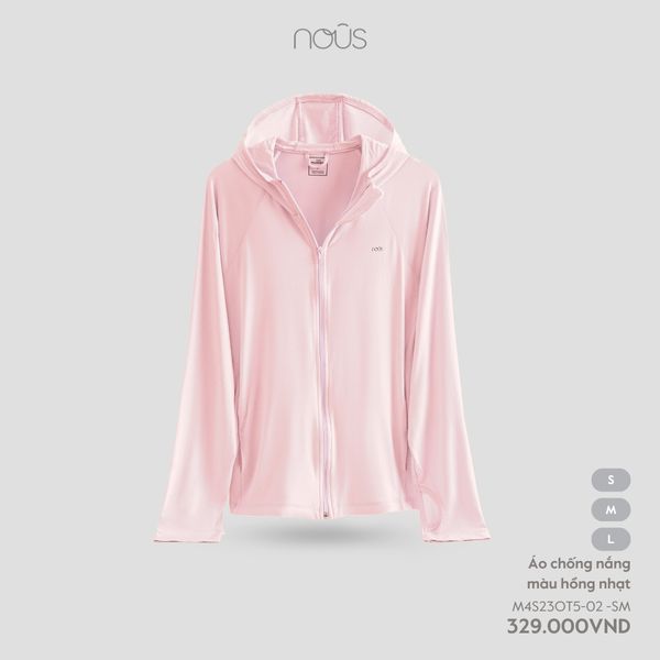  Áo chống nắng màu hồng nhạt 