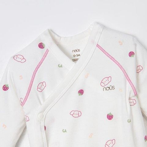  Bộ bodysuit dài màu trắng in họa tiết 