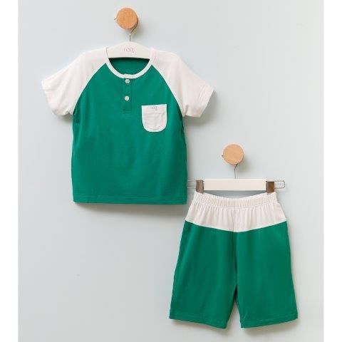  Nous kids cộc trắng xanh lá 
