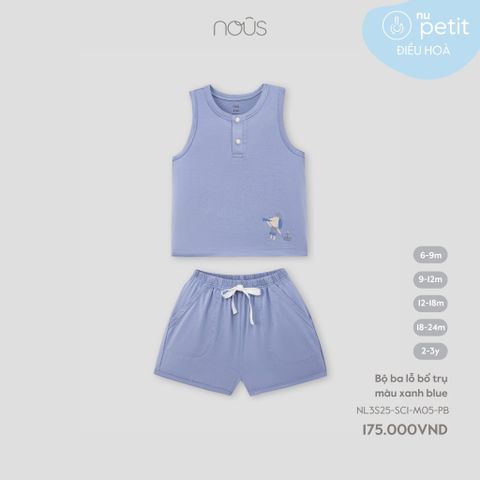  Bộ ba lỗ bổ trụ màu xanh blue 