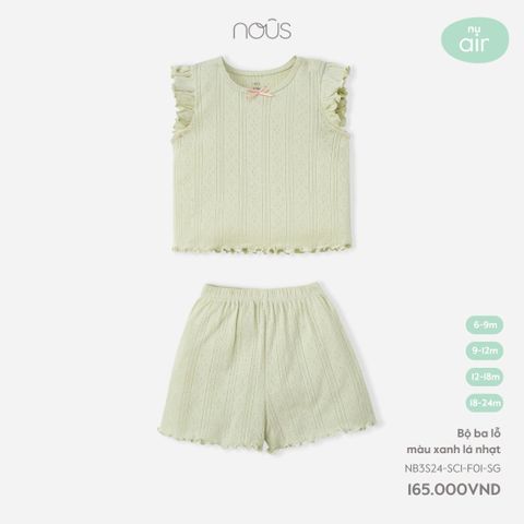  Bộ ba lỗ màu xanh lá nhạt 