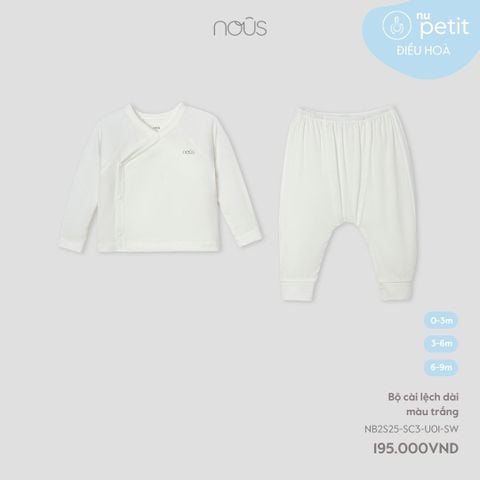  Bộ cài lệch dài màu TRẮNG 