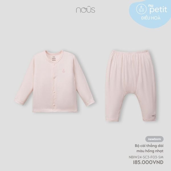  Bộ cài thẳng dài màu hồng nhạt W24 