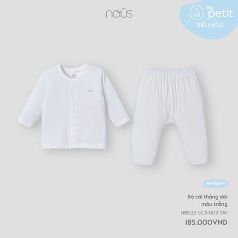  Bộ cài thẳng dài màu trắng NB 
