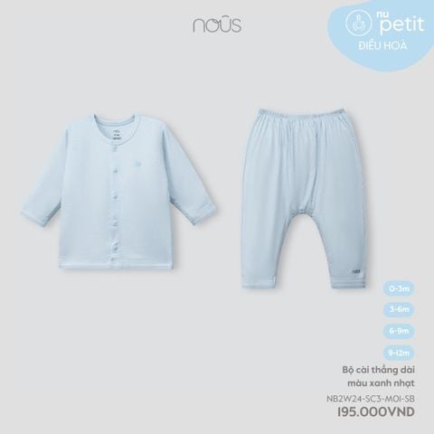  Bộ cài thẳng dài màu xanh nhạt W24 M01 