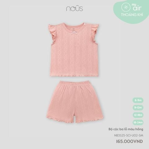  Bộ cộc ba lỗ màu hồng 