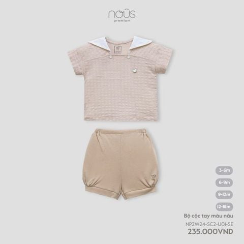  Bộ cộc tay màu NÂU 