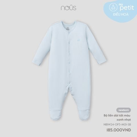  Bộ liền dài tất màu xanh nhạt 