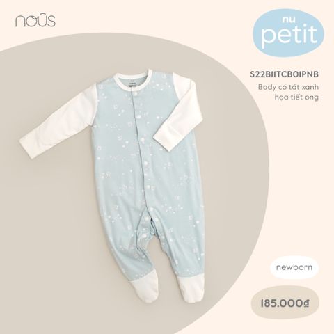  Body có tất xanh họa tiết ong NB 