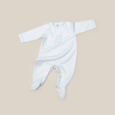  Bodysuit liền tất thêu gấu xanh 