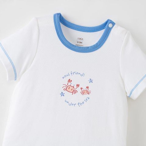  Bộ cộc áo in hình con cua phối quần xanh 