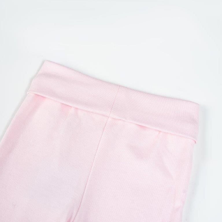  Set bodysuit dài trắng phối hồng nhạt 