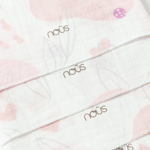  Set 5 khăn sữa hồng hình bọ rùa 