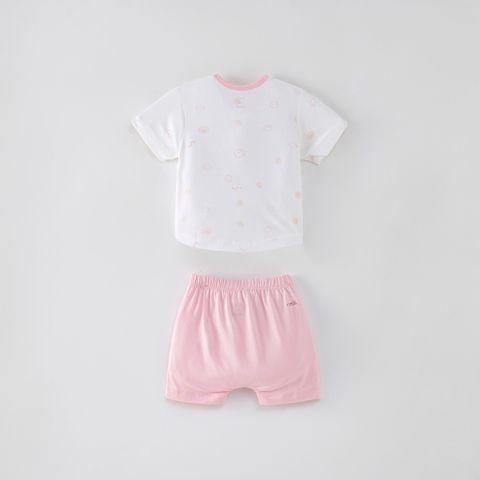  BCTC trắng in họa tiết puppy phối quần hồng 