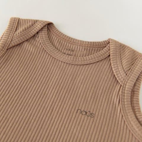  Bộ ba lỗ vai chồm màu nâu 