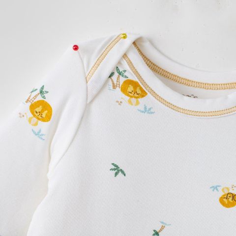  Bộ bodysuit dài trắng hình sư tử 