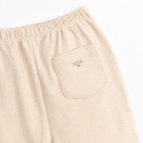  Bộ dài hoodies áo in hình gấu phối quần màu nâu 