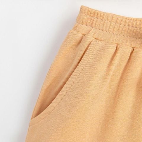  Bộ cộc màu cam thêu ngực áo 