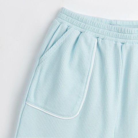  Bộ dài áo trắng cổ polo phối quần xanh 
