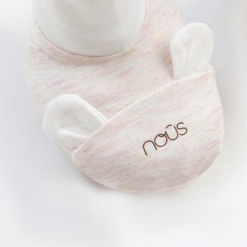  Set PK 4 món màu hồng nhạt in hình nhím 