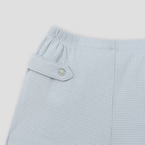  Bộ cộc chui đầu áo trắng phối quần xanh 